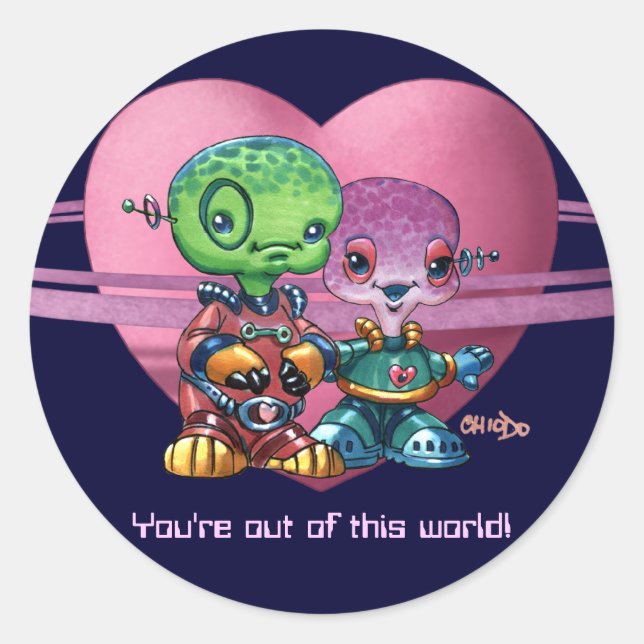 Adesivo Redondo Namorados Maradolescente (Frente)