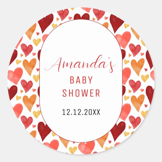 Adesivo Redondo Namorados Moderno da Swetheart (Frente)