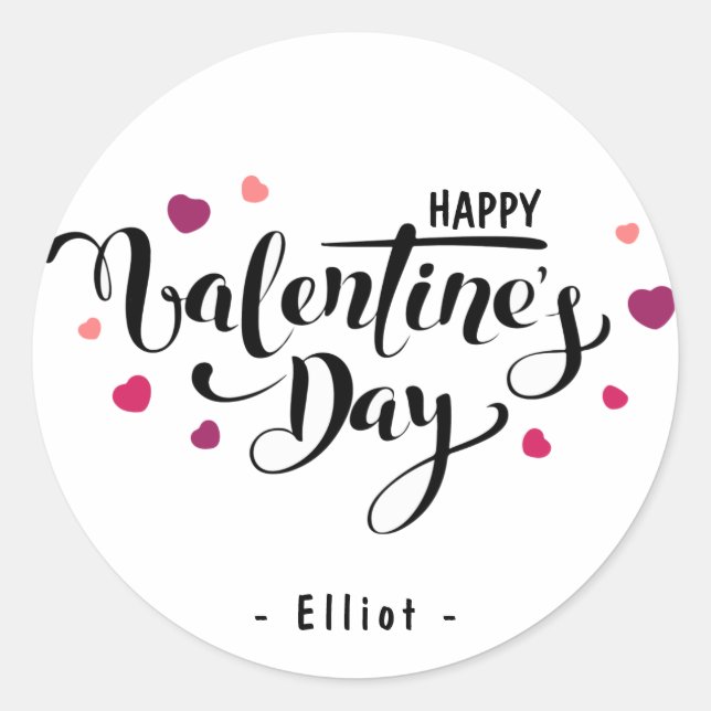 Adesivo Redondo Namorados para crianças na escola (Frente)