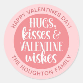 Adesivo Redondo Namorados rosa personalizado