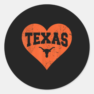 Adesivo Redondo Namorados Texas Camisa Homens Crianças Orange Texa