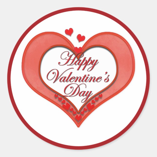 Adesivo Redondo Namorados Vermelho de Beade (Frente)