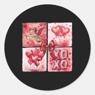 Adesivo Redondo Namorados Vintage Cupid Xoxo Heart Byllon Candy Co