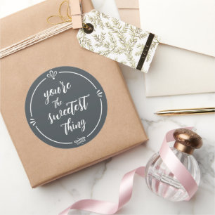 Adesivo Redondo Namorados você é a coisa mais doce