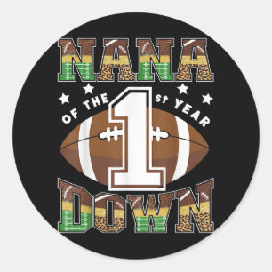 Adesivo Redondo Nana, 1rua De Futebol No Primeiro Aniversário