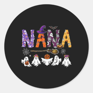 Adesivo Redondo Nana Halloween Boo Ghost Horror Costume