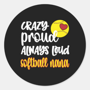 Adesivo Redondo Nana Softball Nana Softball Louca Nana