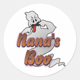Adesivo Redondo Nana's Boo Halloween Ghost