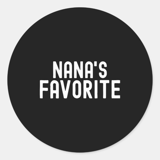 Adesivo Redondo Nana's Favorite Family Baby Granhild Quote Family  (Frente)