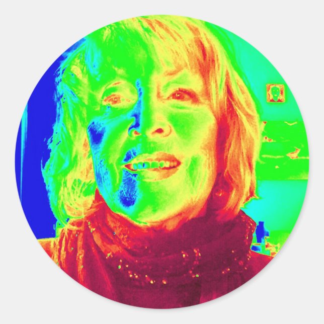 Adesivo Redondo Nancy em Cor (Frente)