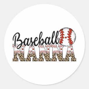 Adesivo Redondo Nanna Women Ballpark Nanna Baseball Mãe Mãe Mãe Da