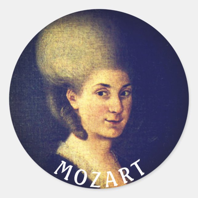 Adesivo Redondo Nannerl Mozart (Frente)