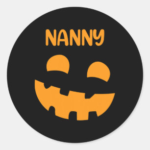 Adesivo Redondo Nanny tia Matching Family Halloween
