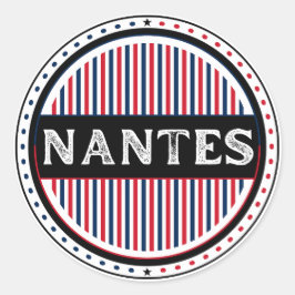 Adesivo Redondo Nantes City Pride Emblem – French Identity