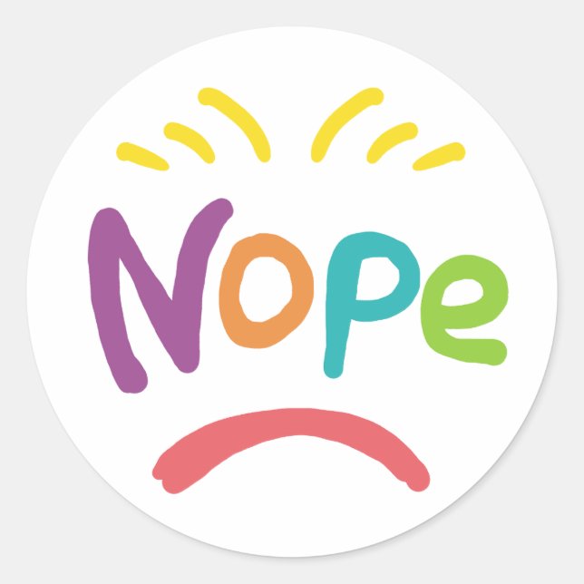 Adesivo Redondo Não (Frente)