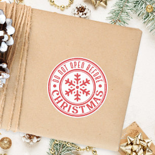 Adesivo Redondo Não Abrir Antes Do Presente De Natal