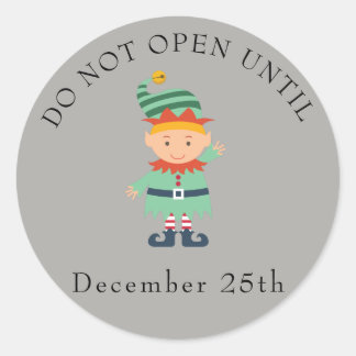 Adesivo Redondo Não abrir elf