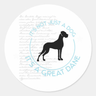 Adesivo Redondo Não apenas um cão, é great dane!