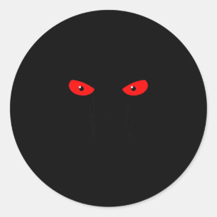 Adesivo Redondo Não aperte meus botões_ Olhos Vermelhos _ Atitude 