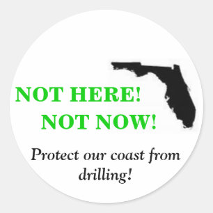 Adesivo Redondo Não Aqui, Não Agora Vestido