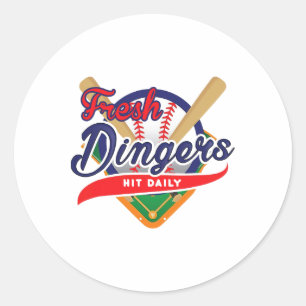 Adesivo Redondo Não Bata em Dingers novos Engraçado Bysebyll Softb
