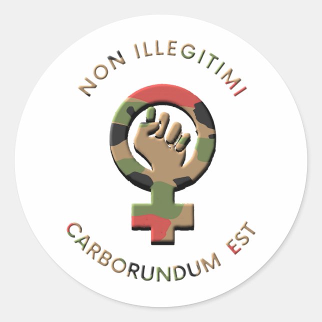 Adesivo Redondo NÃO (Camo) (Frente)