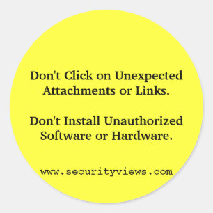 Adesivo Redondo Não clique!