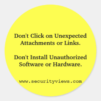 Adesivo Redondo Não clique!