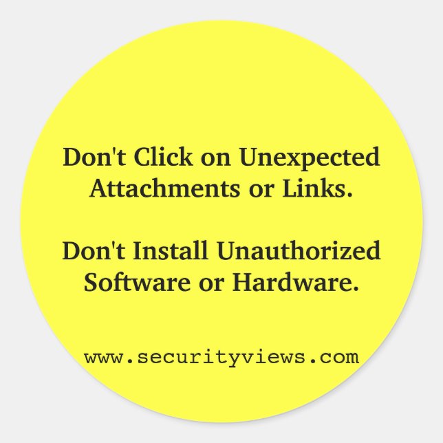 Adesivo Redondo Não clique! (Frente)