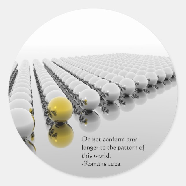 Adesivo Redondo Não Conformar (Frente)