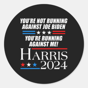 Adesivo Redondo Não Contra Joe Biden - Kamala Harris Deba