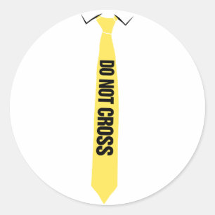 Adesivo Redondo Não Cruzar Vinheta