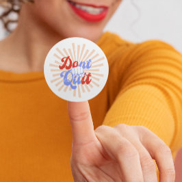 Adesivo Redondo Não deixe de fazer isso retrato móvel de laranja p