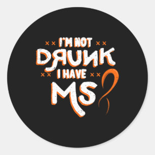 Adesivo Redondo Não É Bebado Que Eu Tenho A Sra. Laranja, Scar Múl