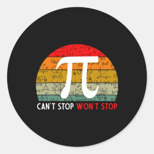 Adesivo Redondo Não É Possível Parar Pi Wont Interromper Pi Day Vi