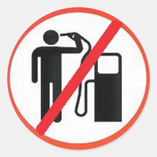 Adesivo Redondo Não faça isso (Frente)