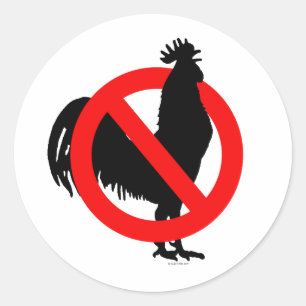 Adesivo Redondo Não (Frango)