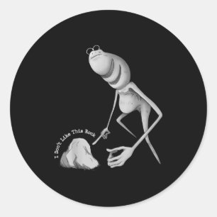Adesivo Redondo Não Gosto Desta Rocha Funny Marcus The Worm Meme