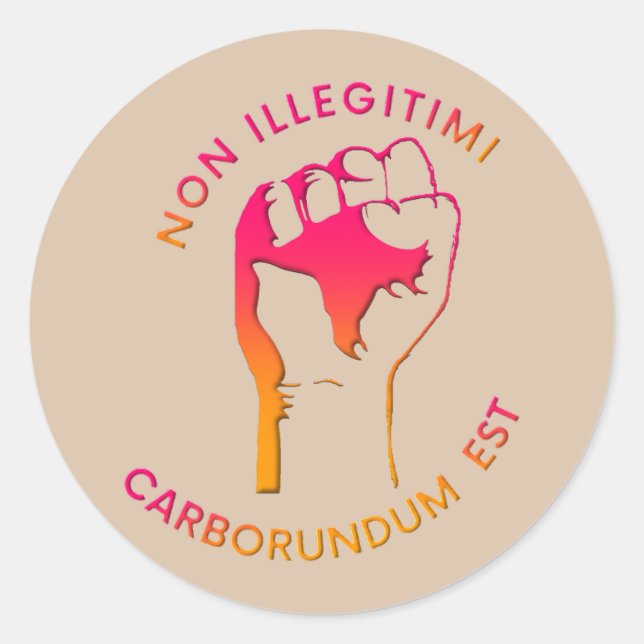 Adesivo Redondo NÃO (gradiente) (Frente)