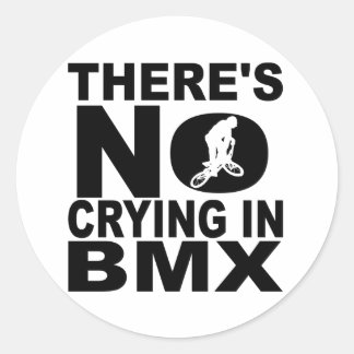 Adesivo Redondo Não há choro na BMX