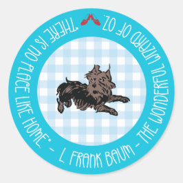 Adesivo Redondo Não há lugar como casa - Mágico de Oz