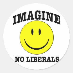 Adesivo Redondo Não imagine nenhum liberal