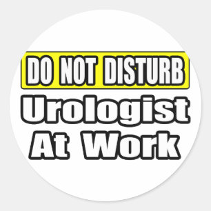 Adesivo Redondo Não Incomodar Urologista No Trabalho