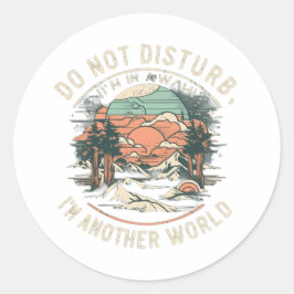 Adesivo Redondo Não Incomodar Vinheta