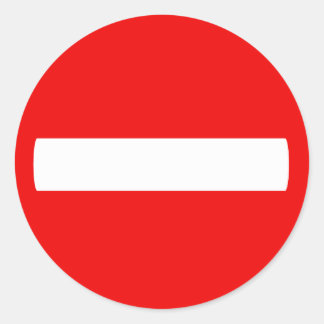 Adesivo Redondo Não Inserir Sinal (Vinheta)