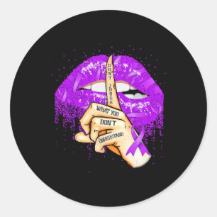 Adesivo Redondo Não julgue o que você não entende de overdose