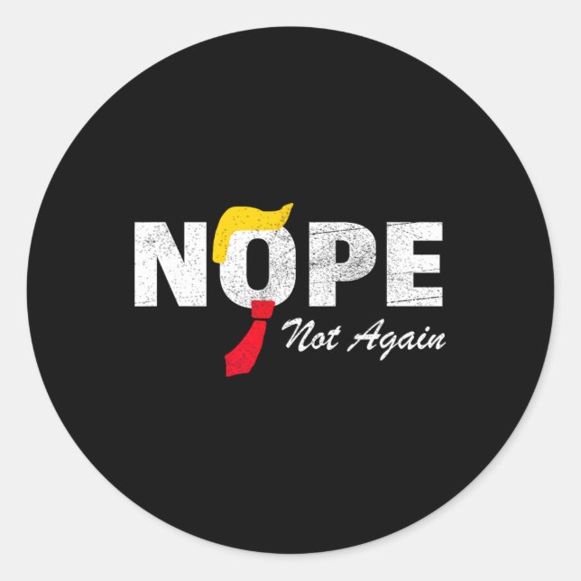 Adesivo Redondo Não Mais Trump Kamala Harris Eleições 2024 (Frente)