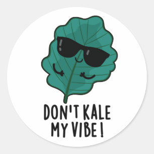Adesivo Redondo Não Matem o meu Vibe Cute Veggie Pun