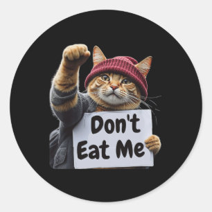 Adesivo Redondo Não me coma gatos para Trump 2024 Trump ou Tram