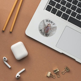 Adesivo Redondo Não me Inseto Meme da Barata